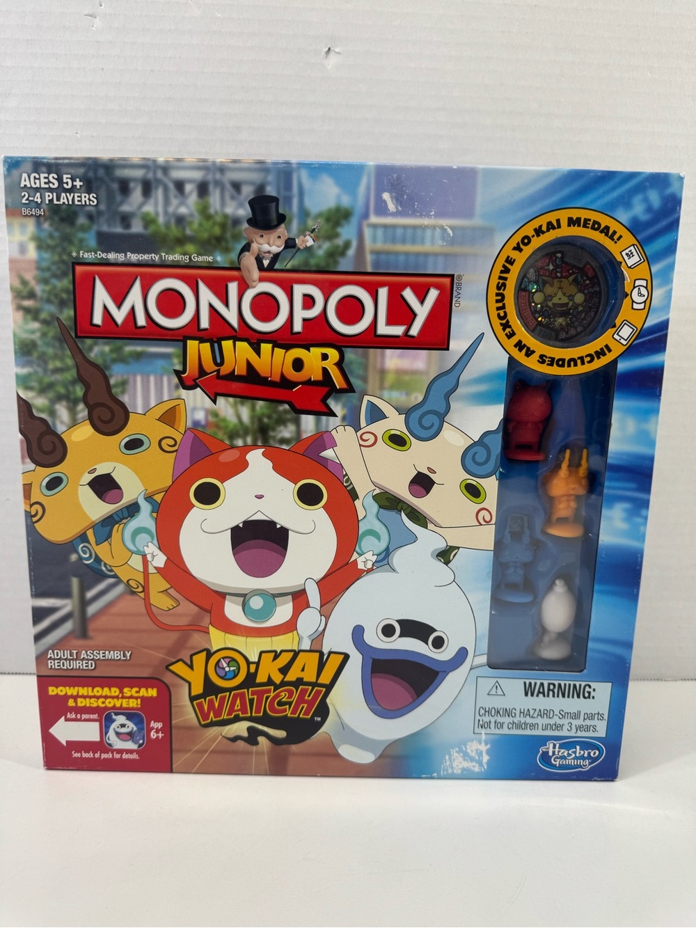 Monopoly Junior Yo-Kai Watch Kids Board Game hasbro *opened box